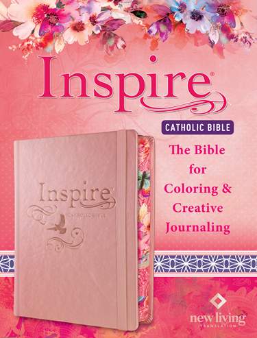 Inspire Catholic Bible NLT The Bible for Coloring & Creative Journaling (Binding:LeatherLike Hardcover, Lavender)